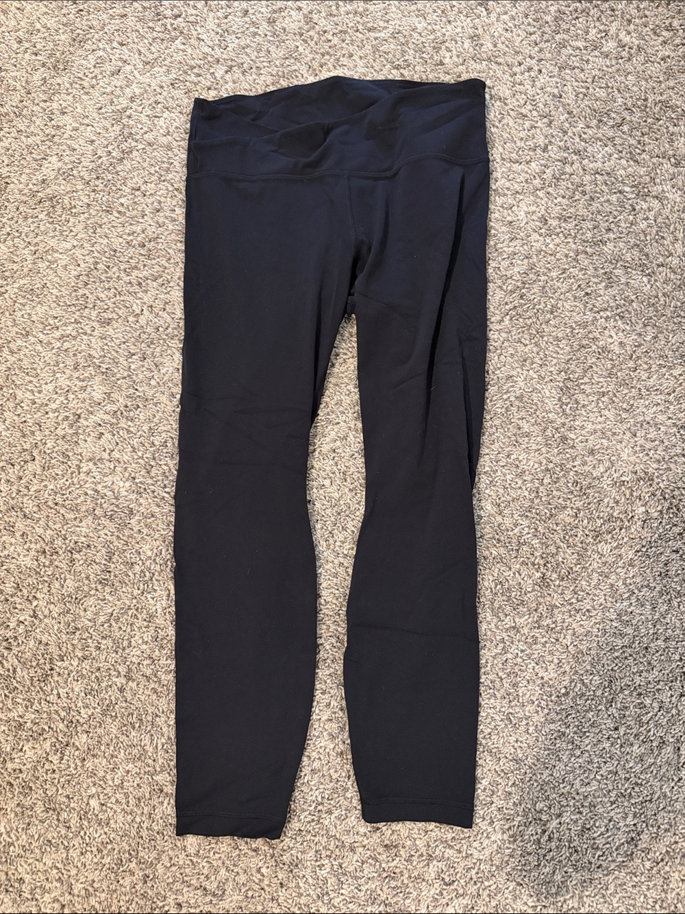Lululemon Black Asymmetrical Waist Yoga Leggings Size 10